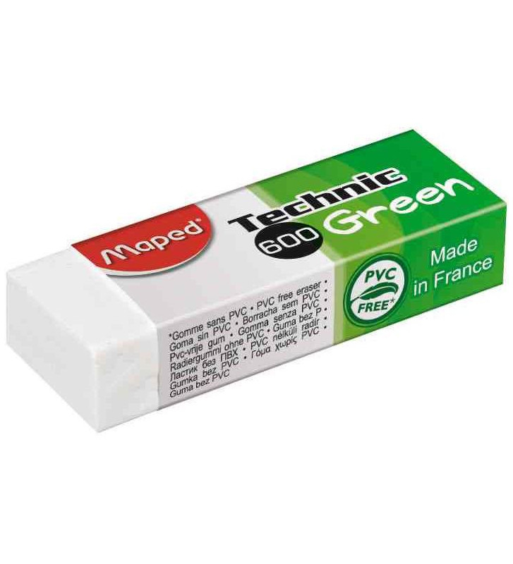Gomme en plastique Technic 600 Green, blanc