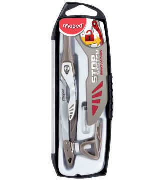 Etui Compas Stop System, 3 pièces, Coloris Aléatoire