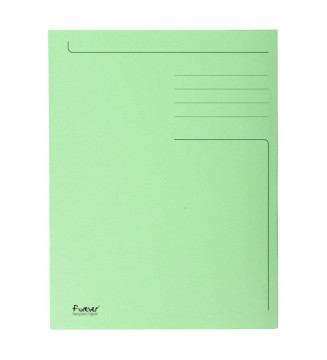 Chemise Imprimée 3 Rabats Format FOLIO FOREVER 280g Vert
