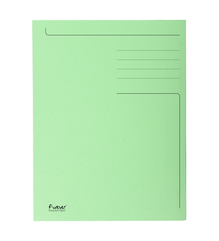 Chemise Imprimée 3 Rabats Format FOLIO FOREVER 280g Vert