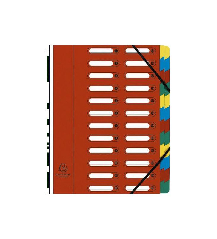 Trieur Harmonika, A4, 24 compartiments, rouge