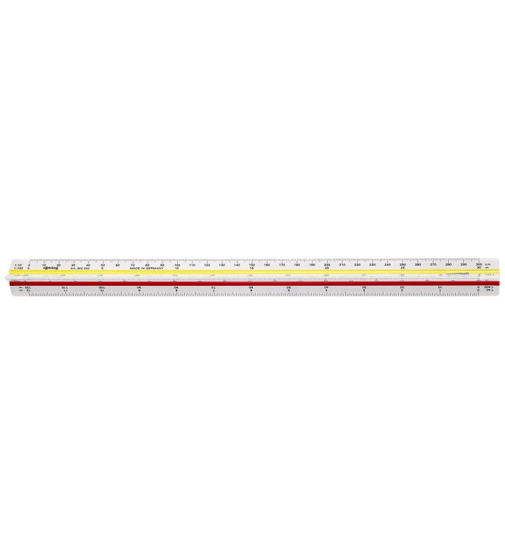 Règle Kutch Échelle de Réduction Triangulaire T1 pour Architecte A