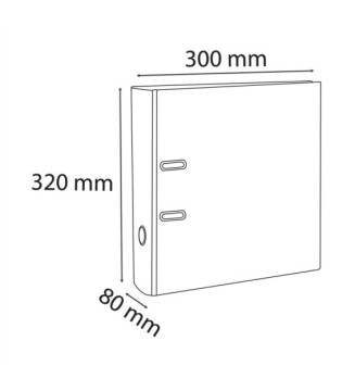 Classeur à levier Prem'Touch polypropylène - Dos 80mm - A4 maxi - Noir