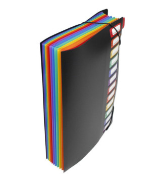 Trieur à 12 compartiments en format chèque Rainbow Class Noir