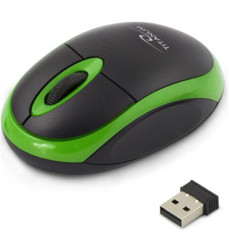 Souris sans Fil VULTURE Petite Maniable 3 Boutons 1000 dpi, Verte