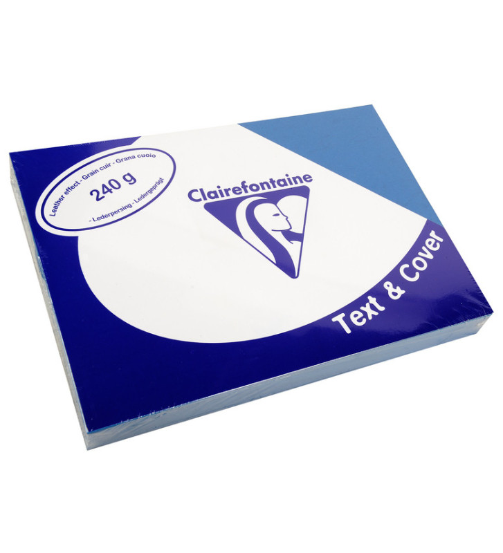 Paquet de 100 Couvertures reliure Text&Cover 240g A4 210x297 mm Bleu