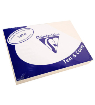 Paquet 100 Couvertures reliure Text&Cover Cuir 240g A4 210x297 mm Ivoire