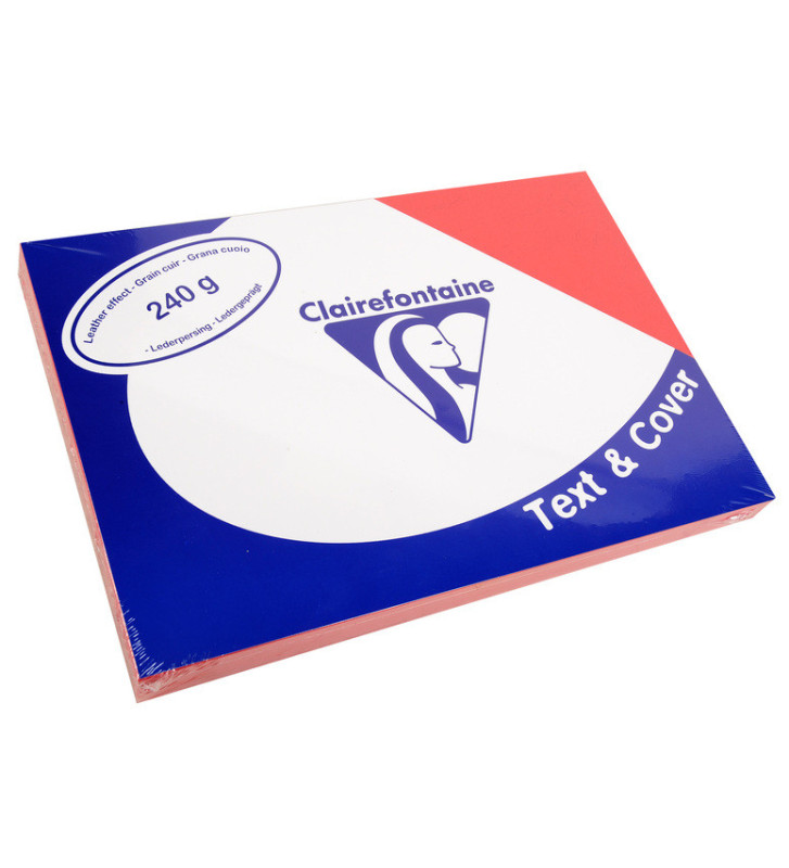 Paquet de 100 Couvertures reliure Text&Cover 240g A4 210x297 mm Rouge turc