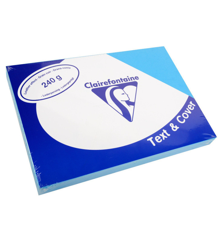 Paquet 100 Couvertures reliure Text&Cover 240g A4 210x297 mm Bleu lazulite