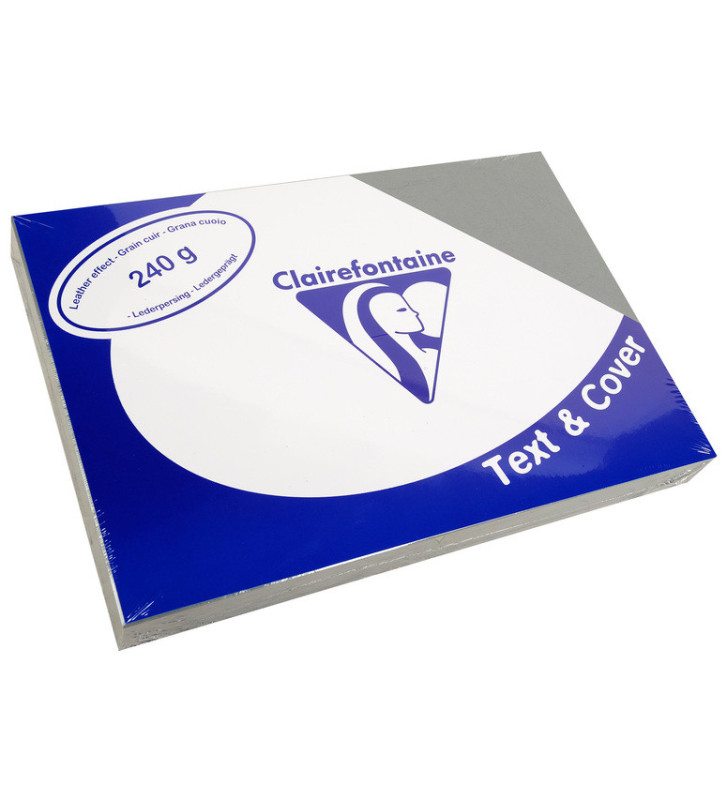 Paquet 100 Couvertures reliure Text&Cover 240g A4 210x297 mm Gris ardoise
