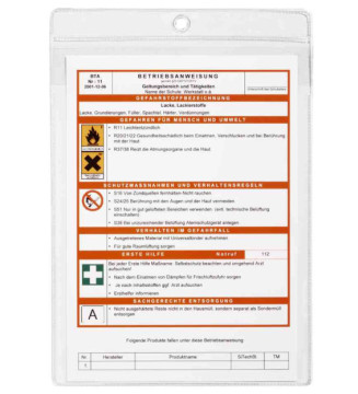 Pqt de 10 Etuis à suspendre format A6 Polypro avec Rabat