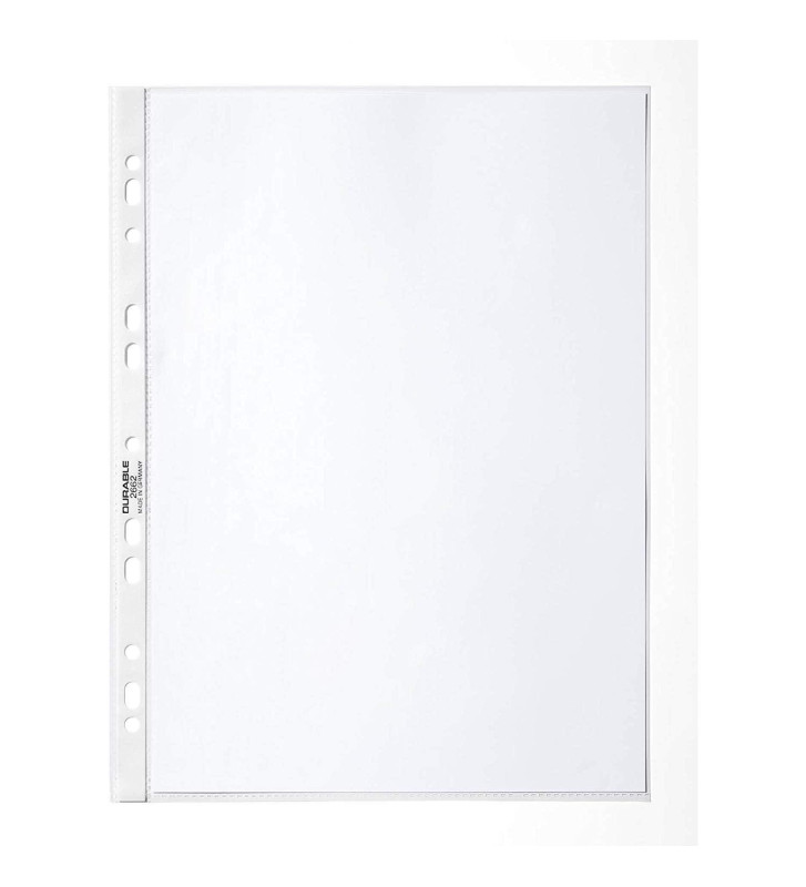 Paquet de 100 Pochettes perforées A4 PP 0,06 mm Cristal