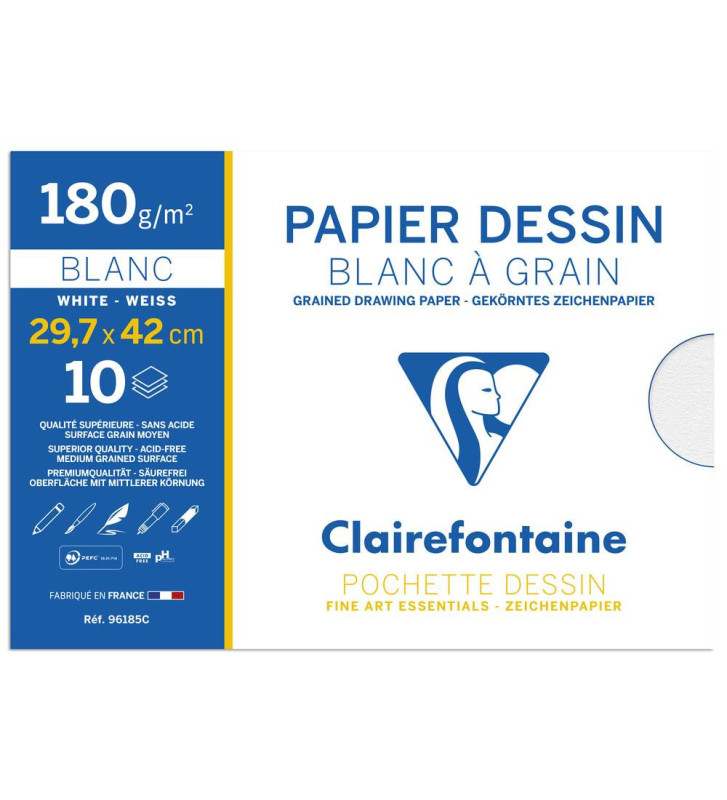 Pochette dessin à grain A3 10 Feuilles 180g