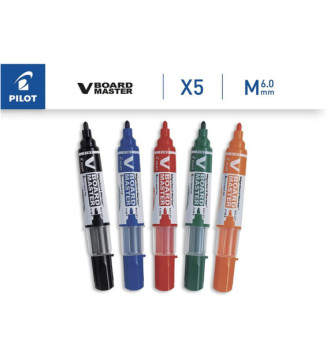Etui de 5 Marqueurs V-BOARD MASTER Begreen pointe conique Fine Assortis