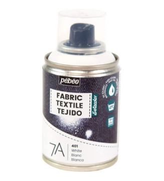 Peinture en Spray 7A - 100ml Spécial Textiles Naturels et Synthétiques BLANC