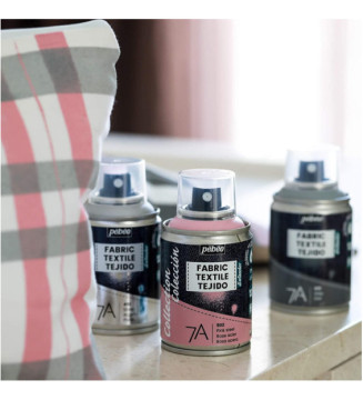 Peinture en Spray 7A - 100ml Spécial Textiles Naturels et Synthétiques BLANC