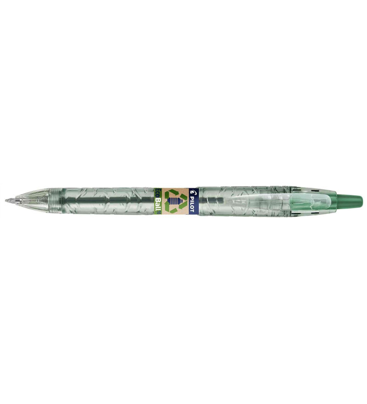 Stylo bille rétractable B2P Ecoball 10 Pointe Moyenne Vert