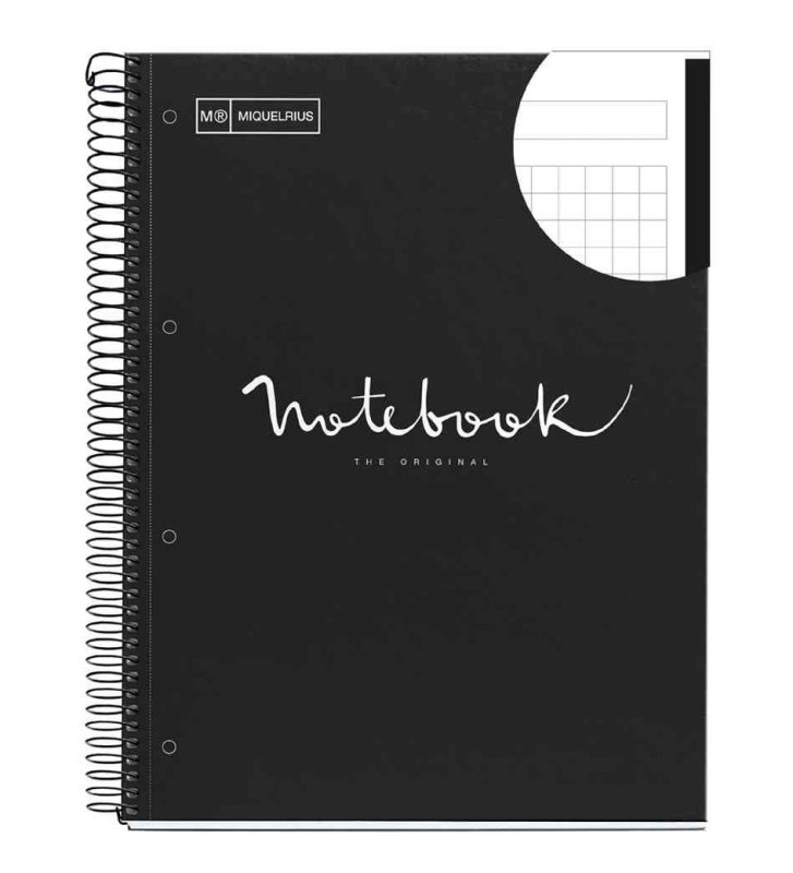 Cahier à spirale Notebook EMOTIONS, A4, noir