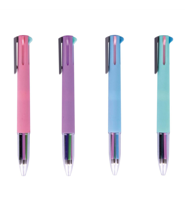 Un stylo Multi Bille couleur pastel aléatoire