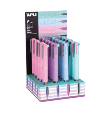 Un stylo Multi Bille couleur pastel aléatoire
