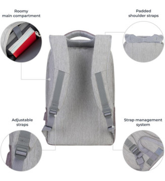 Sac à Dos pour PC portable Anti-Vol Gris/Mocha 15.6