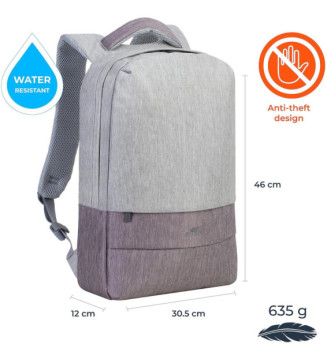 Sac à Dos pour PC portable Anti-Vol Gris/Mocha 15.6
