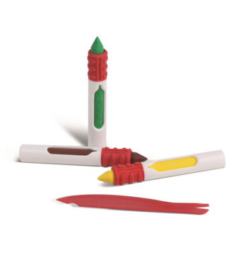 Boîte PP 10 Crayons à la Cire Poignée Ergonomique 10 couleurs