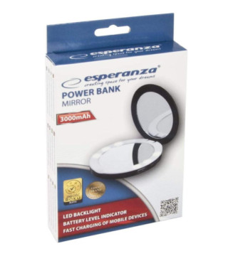 Batterie Externe POWER BANK Miroir 3000MAH Noir