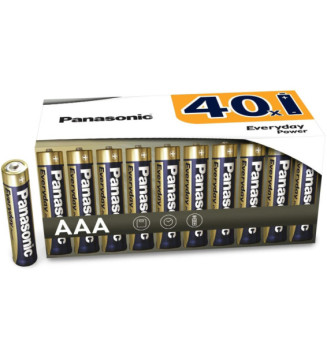 Pack 40 Piles Alcalines Everryday Power Silver AAA/LR03/Micro 1,5V