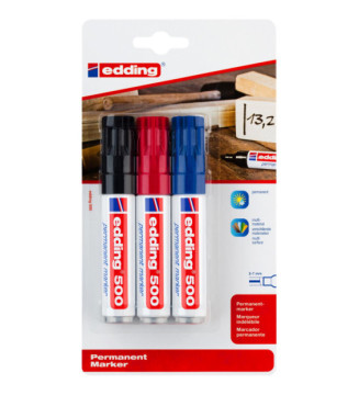 Marqueur Permanent 500 blister de 3 Assorti 2-7 mm
