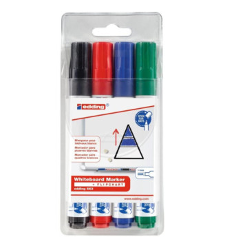 Etui de 4 Marqueur pour Tableaux blancs 663 Assorti 1-5 mm