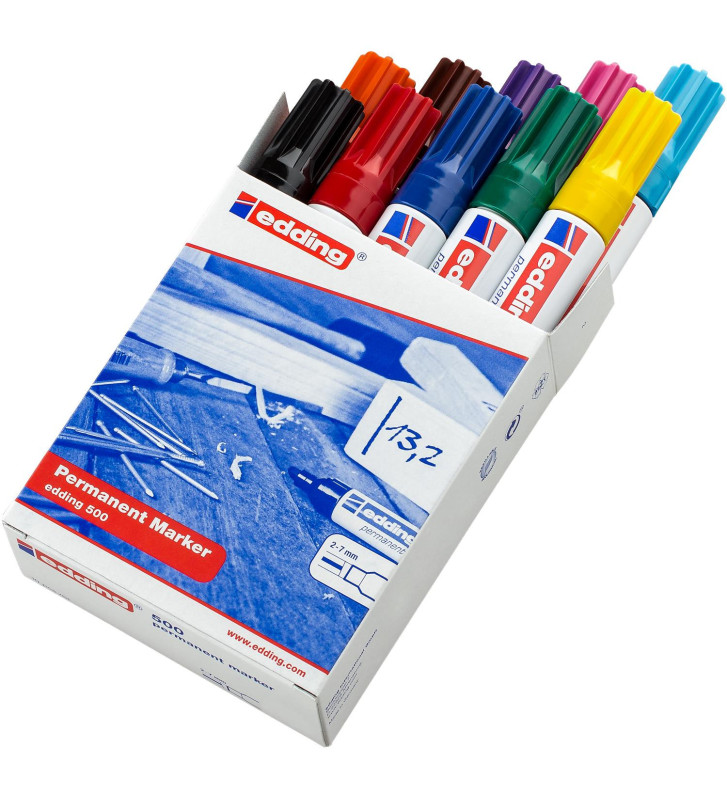 Marqueur Permanent 500 boîte pliante de 10 Assorti 2-7 mm