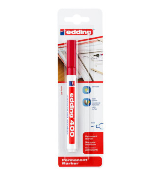 Marqueur Permanent 400 Rouge Pointe Fine 1 mm