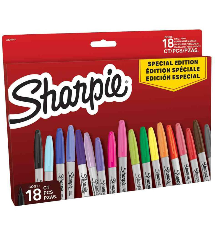 Marqueur permanent FINE, BIG PACK de 18 Red
