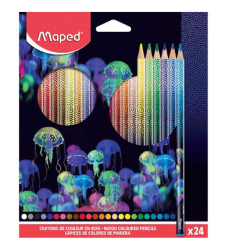 Crayon de couleur DEEPSEA PARADISE, étui carton de 24