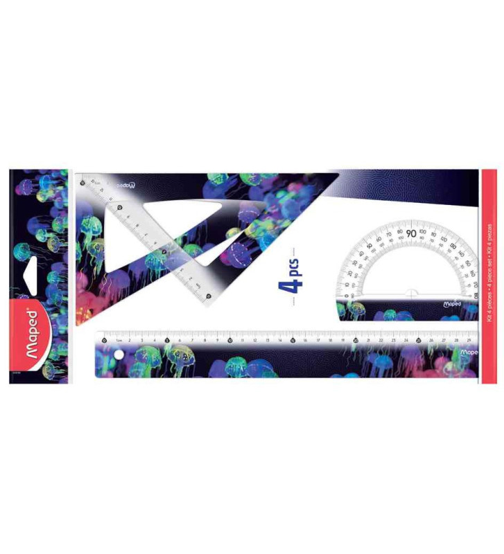 Kit de géometrie DEEPSEA PARADISE, 4 pièces