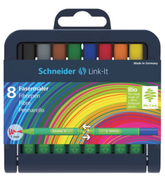 Stylo Fibre Link-It 1,0 assorti Étui chevalet box 8