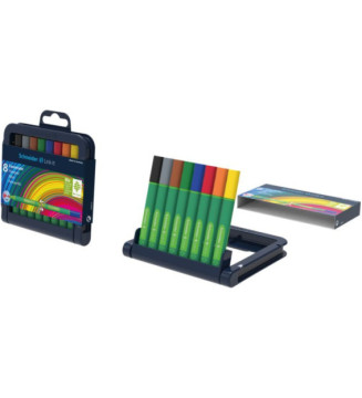 Stylo Fibre Link-It 1,0 assorti Étui chevalet box 8