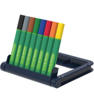 Stylo Fibre Link-It 1,0 assorti Étui chevalet box 8