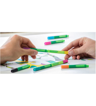 Stylo Fibre Link-It 1,0 assorti Étui chevalet box 8