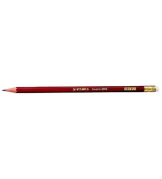 Pack de 6 Crayons papier Graphite Swano bout gomme HB