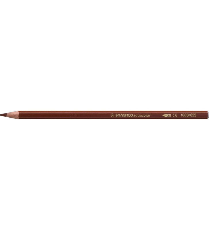 Bte de 12 Crayons de couleur Aquarellable AQUACOLOR Mine 2,8 mm Rouge égyptien