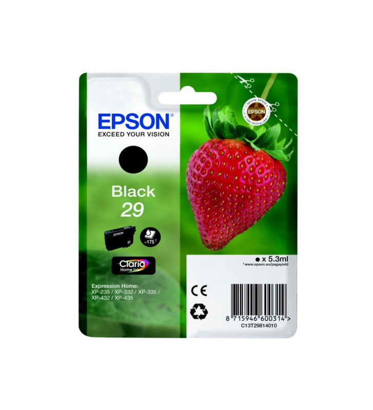 Cartouche Jet d'encre original N° 29 T2981 FRAISE 5 ml noir