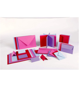 Pack de 20 Enveloppes 120g 110x220 rose fuchsia