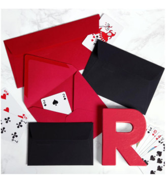 Lot de 20 Enveloppes 120g 110x220 rouge groseille