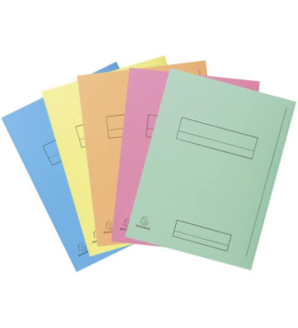 Paquet de 50 chemises imprimées 2 rabats SUPER 210 - 24x32cm Bleu clair