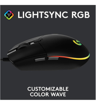 G203 LIGHTSYNC USB Souris Gaming avec Éclairage RVB Personnalisable
