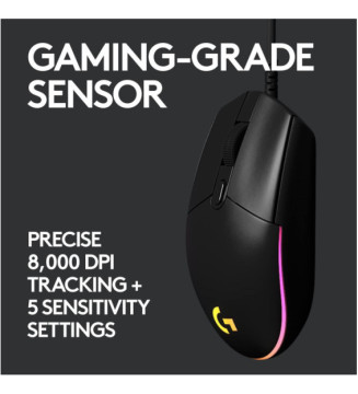 G203 LIGHTSYNC USB Souris Gaming avec Éclairage RVB Personnalisable