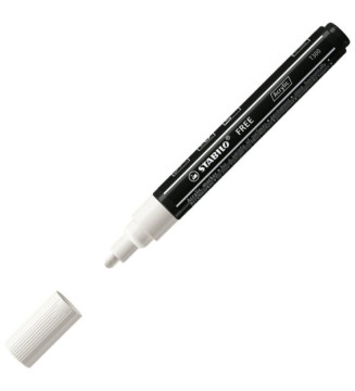 Marqueur pointe moyenne FREE acrylic T300 blanc