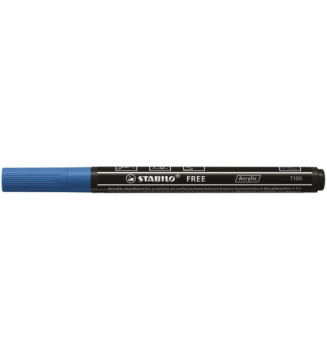 Marqueur pointe fine FREE acrylic T100 bleu foncé